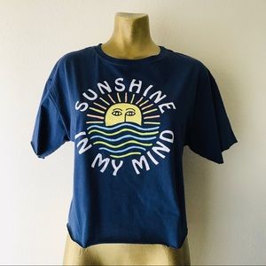 NWT Modern Lux SUNSHINE in MY MIND Cropped TEE M